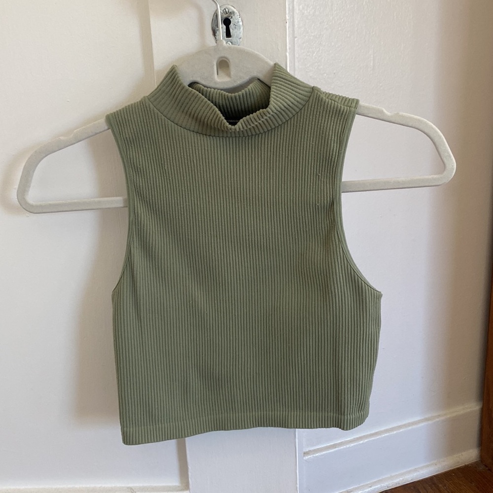 Zara high neck sleeveless crop